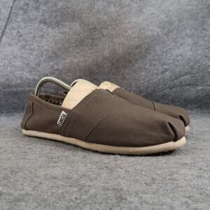 Toms Shoes Womens 9.5 Classic Flats Slip On Casual Fashion Comfort Loafer Gray